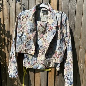 Vintage Multicolor Floral Blazer